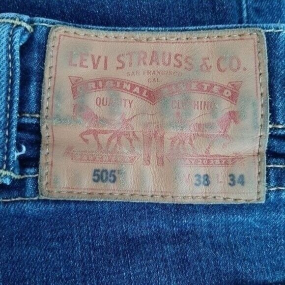 LEVI'S 505 Jeans Straight Leg Men's Sz 38 - Picture 9 of 10